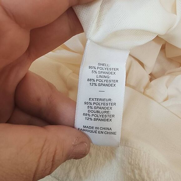 LIKELY women's Size 10 Carmona Midi Dress Ruched Ivory Cream Bodycon Halter Top - Picture 7 of 7